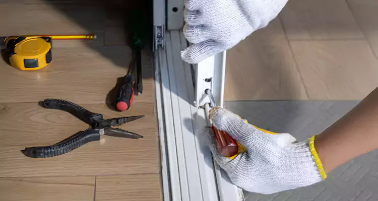 Backyard Sliding Door Track Repair in Richmond, CA